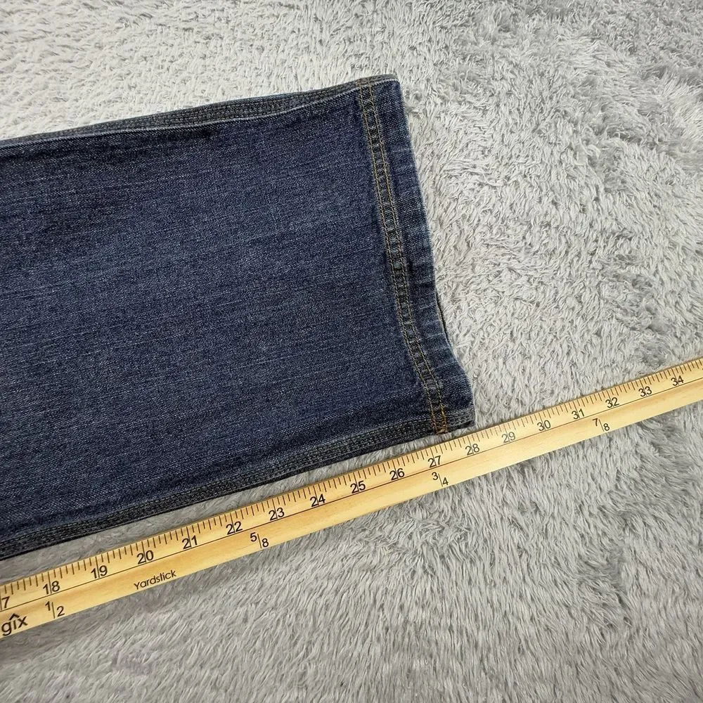 Duluth Trading Flex Ballroom Black Jeans 44x28 High Rise‎ Buttons  Stretch